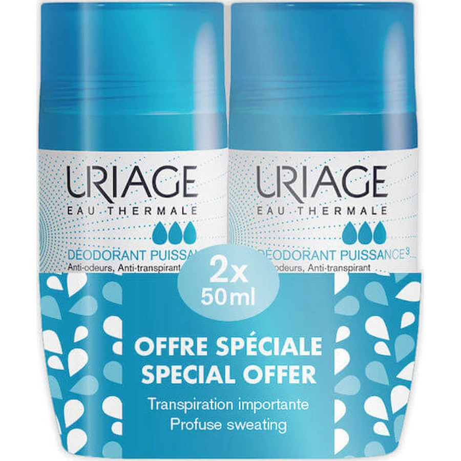Uriage Power 3 Deodorant 24h Roll-On 2x50ml