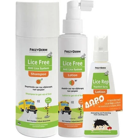 Frezyderm Lice Free , Lice Rep Extreme Repellent Lice Repellent Lotion & Shampoo für Läuse Prävention & Läuse Behandlung für Kinder 330ml