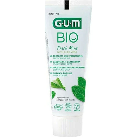 GUM Bio Dentifrice contre la carie dentaire Menthe fraîche 75ml