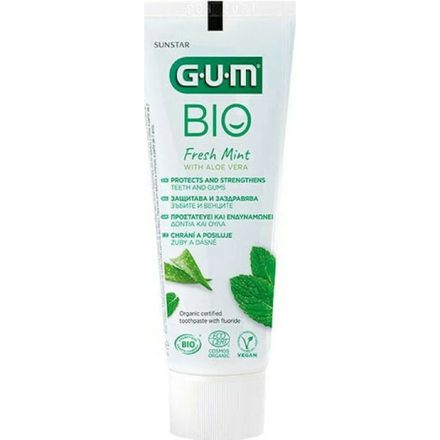 GUM Bio Dentifrice contre la carie dentaire Menthe fraîche 75ml