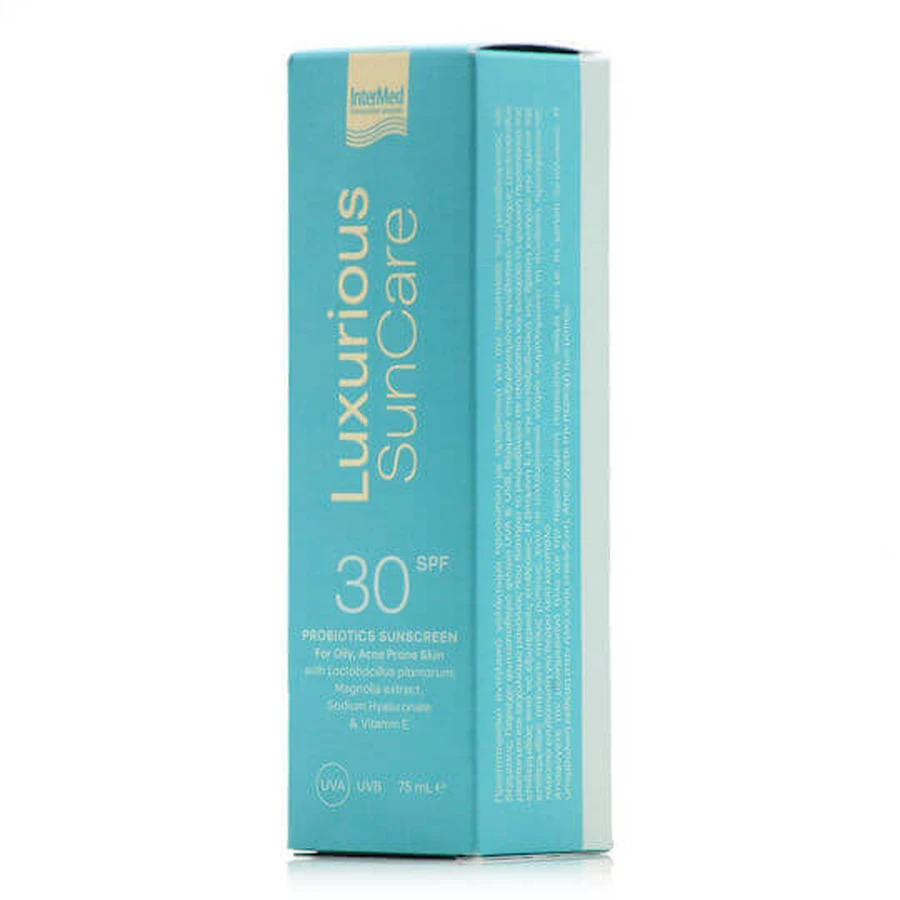 InterMed Luxurius Luxurius SunCare Probiotika Sonnenschutz Gesichtscreme SPF30 75ml