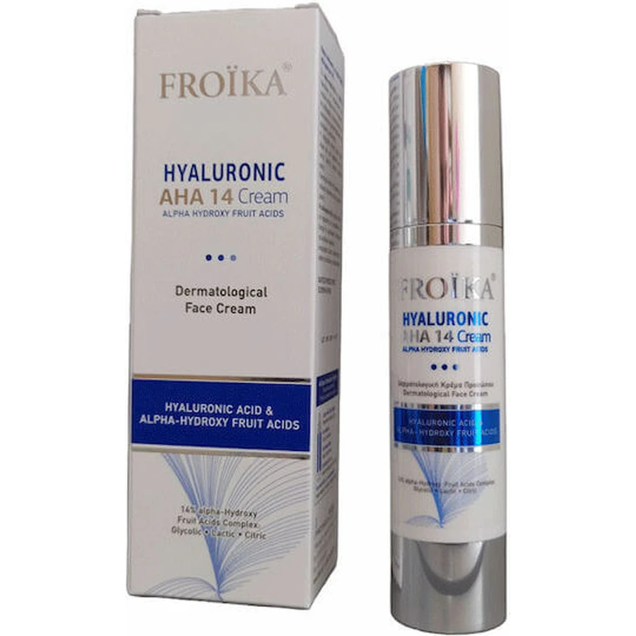 Froika AHA-14 Moisturizing and Anti-Aging Face Cream 24h with Hyaluronic Acid 50ml