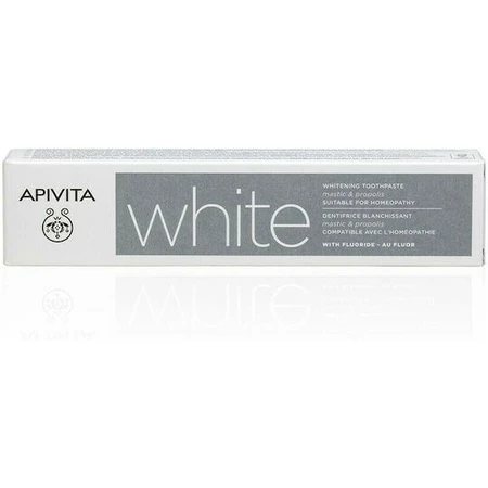 Apivita Witte Tandpasta van Mastiek & Propolis tegen Whitening, Tandplak en Gaatjes 75ml