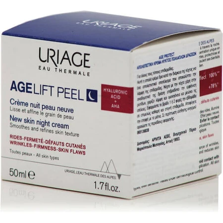 Uriage Age Lift Peel Crema Facial de Noche Antiedad y Antimanchas con Ácido Hialurónico 50ml