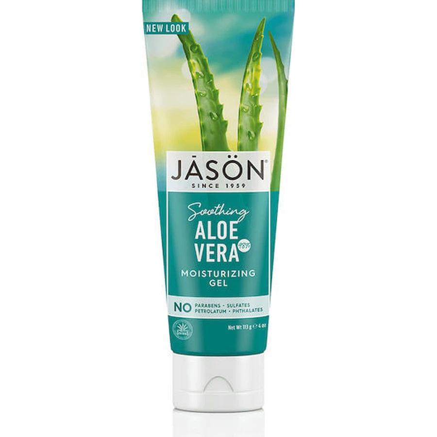 Jason Gel Hidratante Calmante de Aloe Vera Gel Corporal Hidratante de Aloe Vera para pieles secas/muy secas y sensibles 113ml