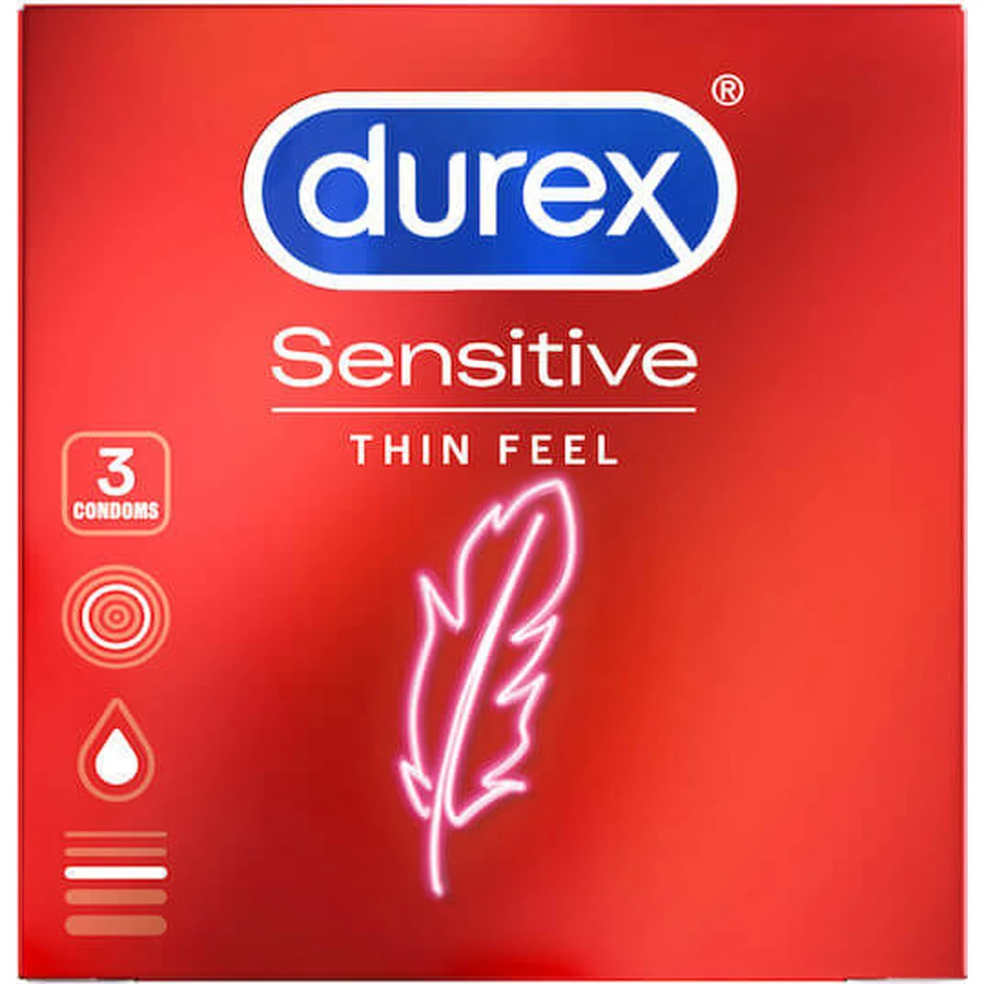 Durex Prezervative Sensitive Prezervative 3pcs