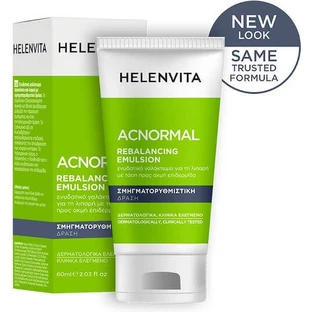 Helenvita ACNormal Emulsión Facial 24h Reconstructora y Reguladora contra las Manchas y el Acné con Ácido Hialurónico y Aloe Vera 60ml