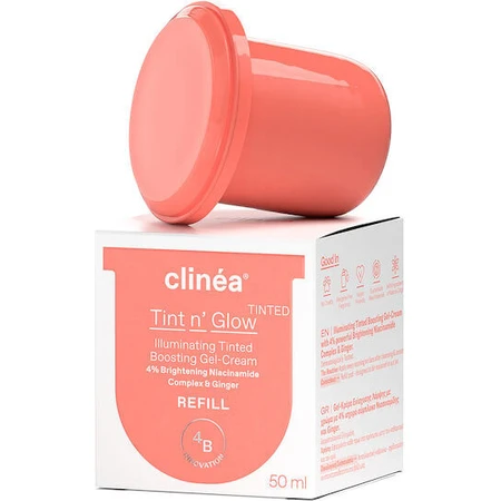 Clinea Tint N' Glow Light Refill Tint N' Glow Light Refill Gel Facial Color de Día con Niacinamida y Prebióticos 50ml