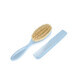 Natural hair brush and comb set, Sky Blue, Rotho BabyDesign