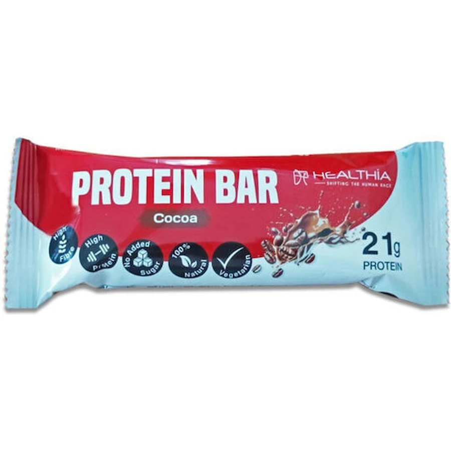 Healthia Protein Bar Baton cu 21gr Proteină & Aromă Cocoa flavor 60gr