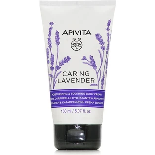 Apivita Caring Lavender Moisturizing Body Cream with Lavender Fragrance for Dry & Sensitive Skin 150ml