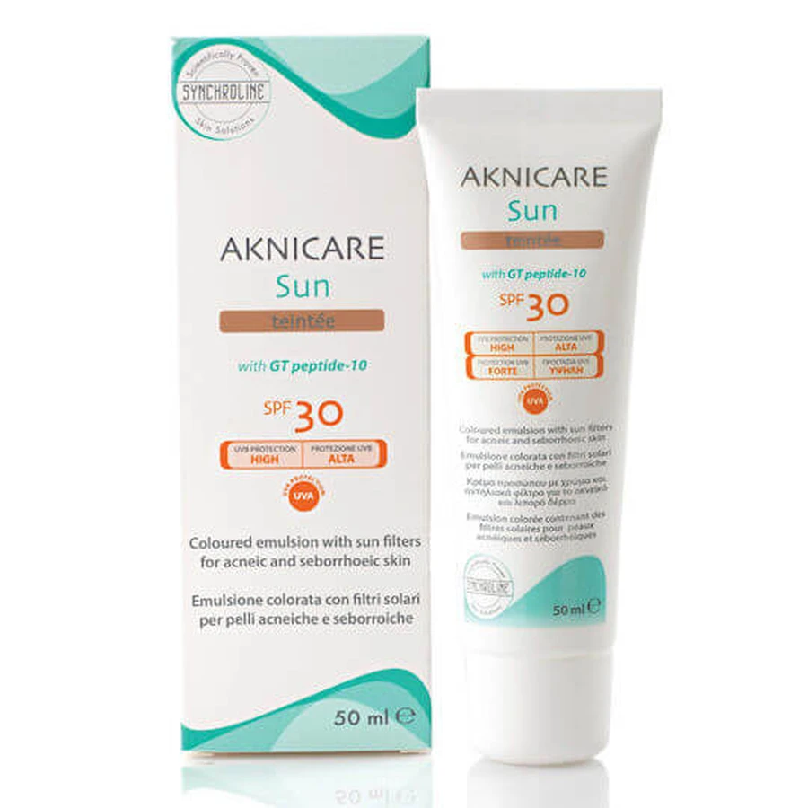 Synchroline Aknicare Anti-Sun Face Cream SPF30 With Pigment 50ml