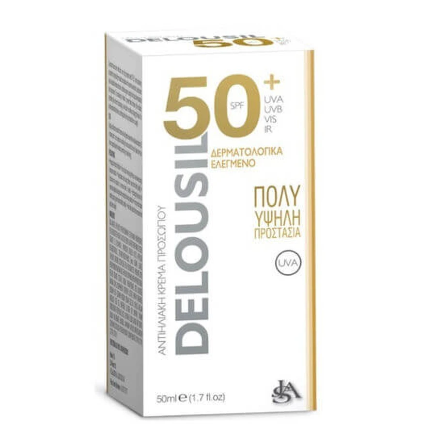 Delousil Gezichtscrème Zonbescherming SPF50 50ml