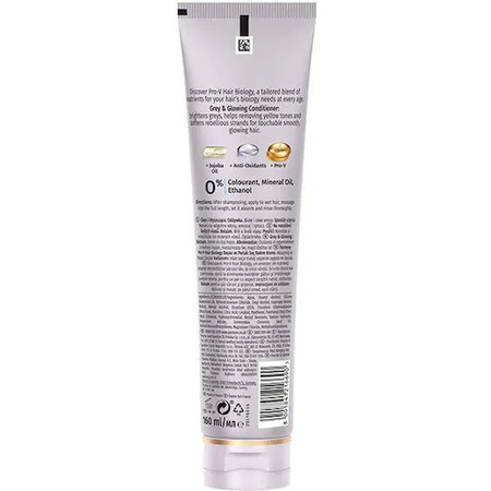 Pantene Pro V Hair Biology Grey & Glowing Colour Conditioner pour cheveux teints 160ml
