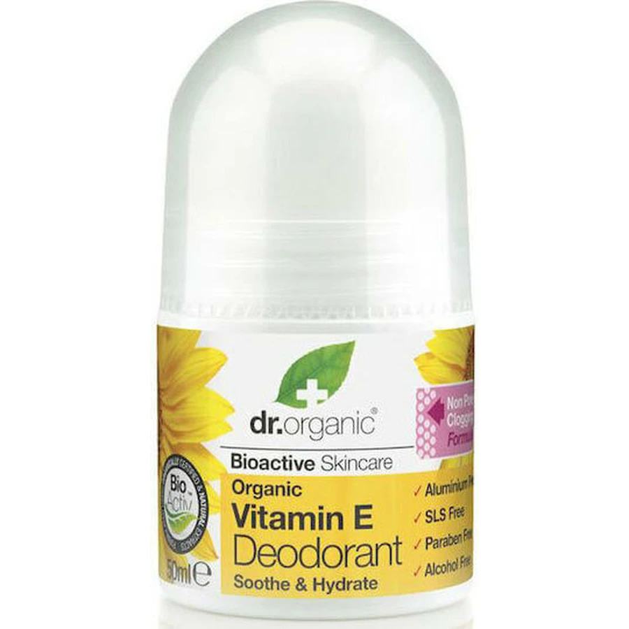 Dr.Organic Vitamin E Vitamin E Natural Roll-On Deodorant Sans Aluminium 50ml