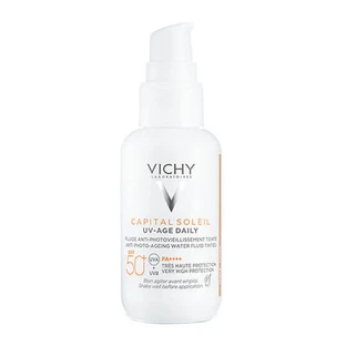 Vichy Capital Soleil UV-AGE Protección Solar Pigmentada Diaria Loción Facial SPF50+ con Pigmento Tono Medio 40ml