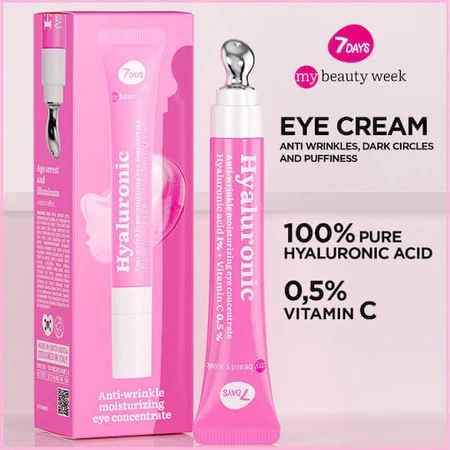 7DAYS My Beauty Week Gel hydratant et anti-âge pour les yeux à l'acide hyaluronique 18ml