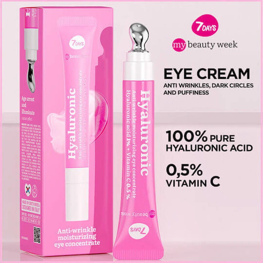 7DAYS My Beauty Week Gel hydratant et anti-âge pour les yeux à l'acide hyaluronique 18ml