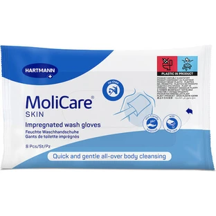 Hartmann Molicare Molicare Gants de lavage imprégnés de peau 8pcs