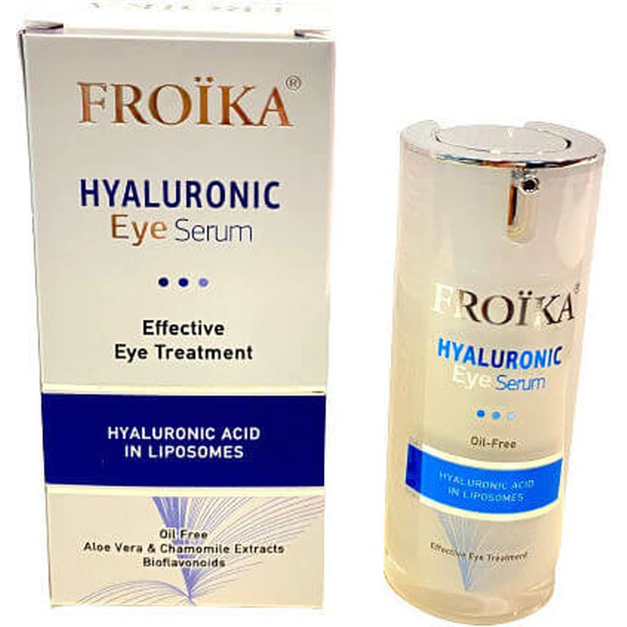 Froika Sérum anti-âge pour les yeux à la vitamine E et à l'acide hyaluronique 15ml