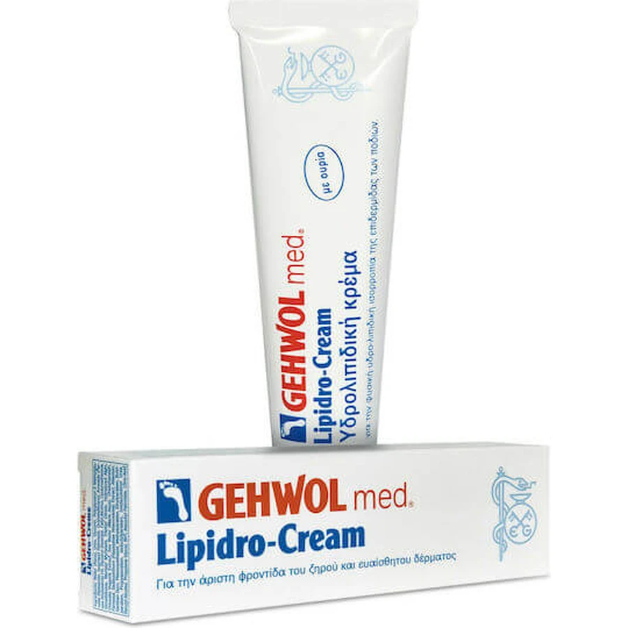 Gehwol Med Lipidro Crème hydratante pour les pieds à l'urée 125ml