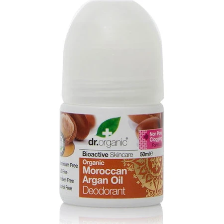 Dr.Organic Marokkanisches Arganöl Marokkanisches Arganöl Natürliches Roll-On Deodorant Aluminiumfrei 50ml