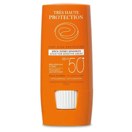 Eau Thermale Avène Zones Sensibles Stick visage imperméable avec protection solaire SPF50 8gr