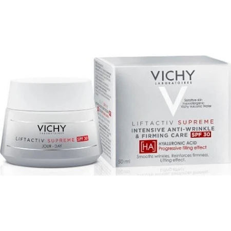 Vichy Liftactiv Suprême Crème de jour hydratante, anti-âge et tonifiante avec SPF30 à l'acide hyaluronique 50ml