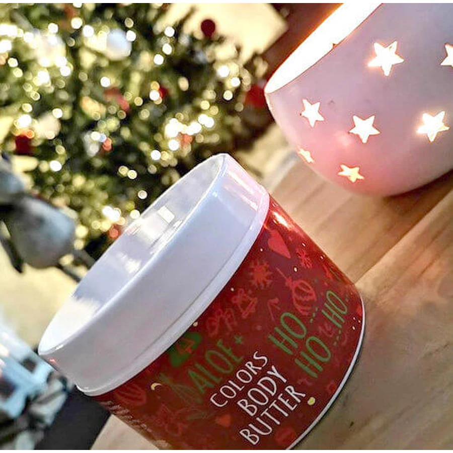 Aloe Colours Ho... Ho... Ho... Manteca Corporal Hidratante con Sabor a Vainilla para piel seca/muy seca y sensible 200ml
