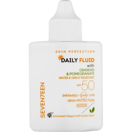 Seventeen Daily Fluid Water Resistant Sunscreen Face Lotion SPF50 with Pigment 35ml