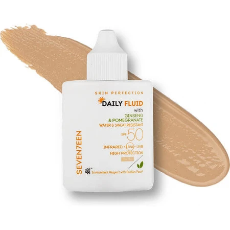 Seventeen Daily Fluid Water Resistant Sunscreen Face Lotion SPF50 with Pigment 35ml