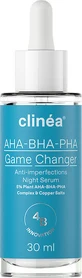 Clinea AHA-BHA-PHA Game Changer Anti-imperfections Anti-Aging Facial Serum with AHA and Collagen for Toning and Imperfections 30ml