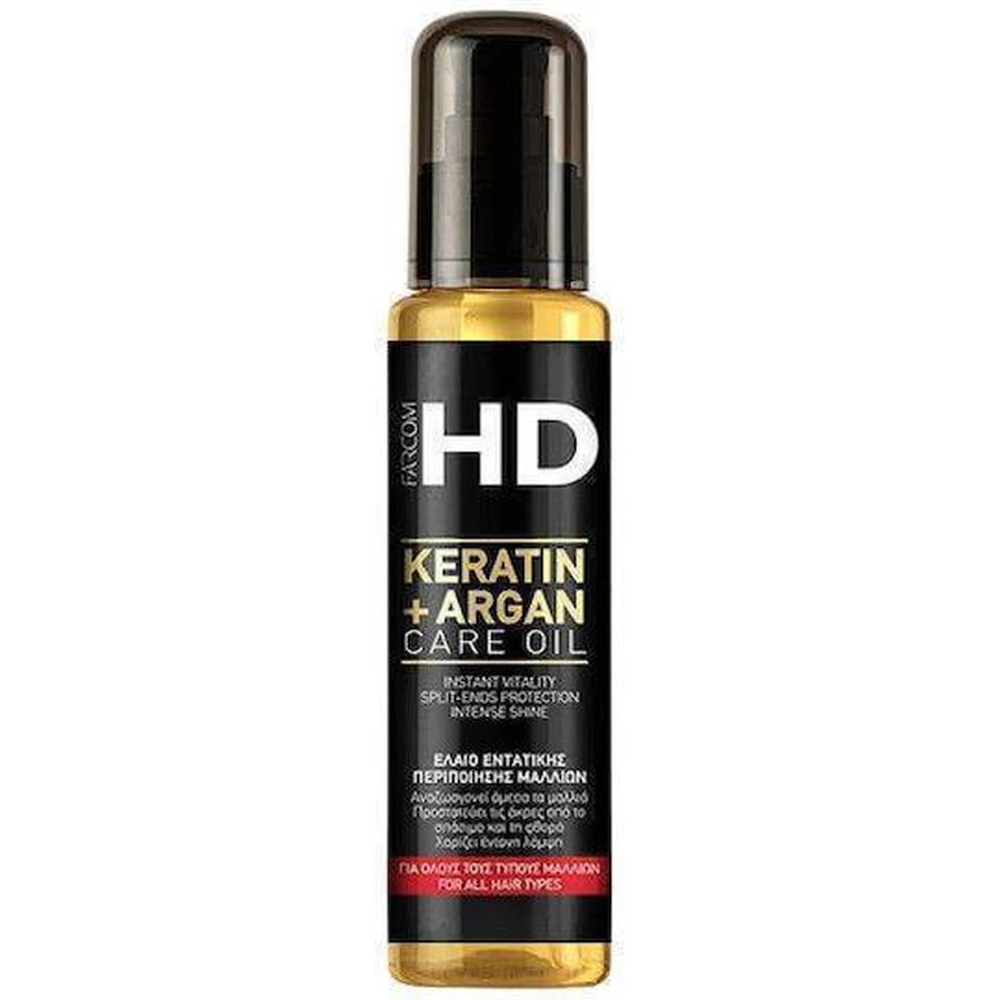 Farcom HD Keratine + Argan Care Keratine Herstel Haar Olie 100ml