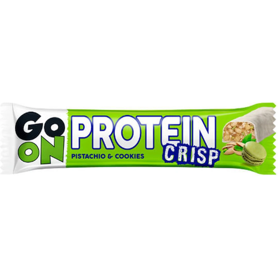 Go On Nutrition Protein Crisp Baton cu 20% Proteină & Aromă Pistachio And Cookies 50gr