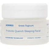 Korres Greek Yoghurt Probiotic Probiotic Quench 48h Moisturizing and Replenishing Night Face Cream with Hyaluronic Acid and Vitamin C 40ml