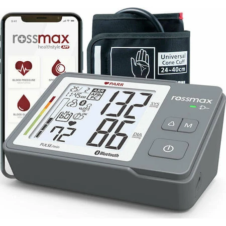 Rossmax Ζ5 PARR online shop Arm Blood Pressure Monitor with Arrhythmia Detection & Bluetooth