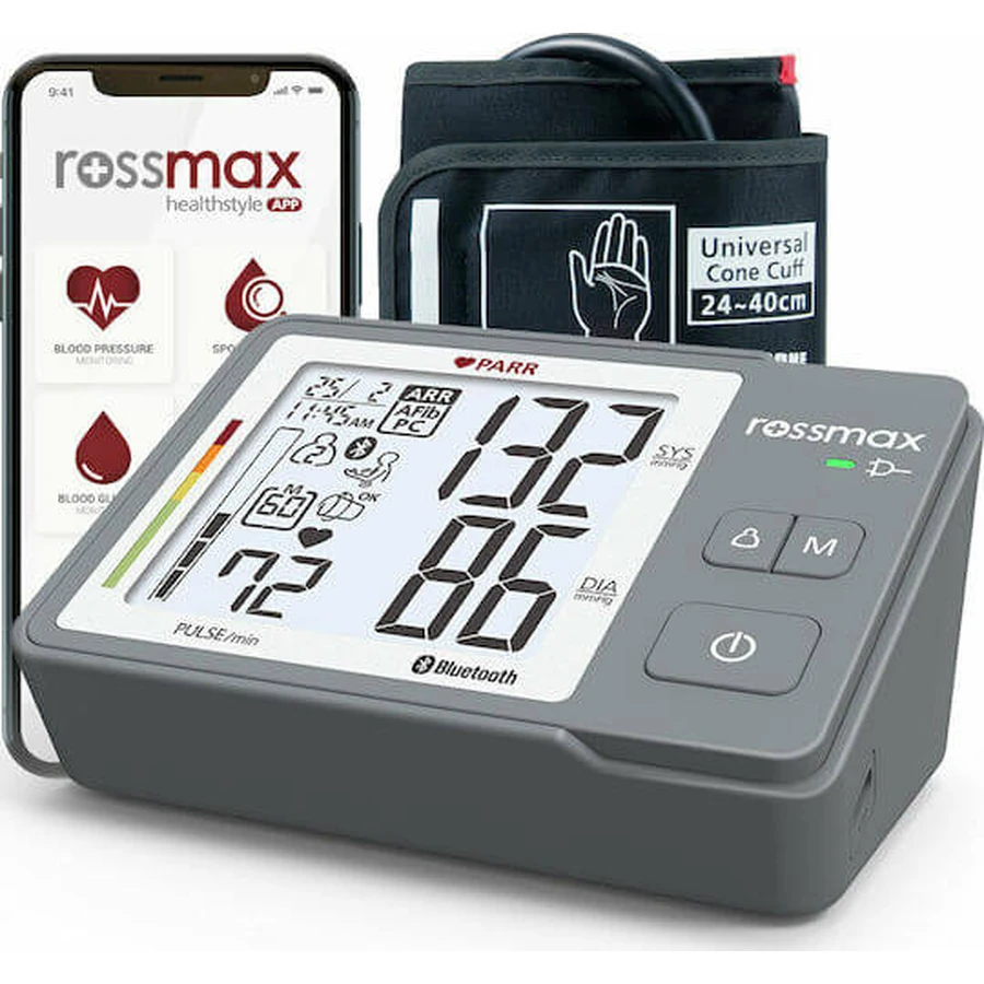 Rossmax Ζ5 PARR online shop Arm Blood Pressure Monitor with Arrhythmia Detection & Bluetooth