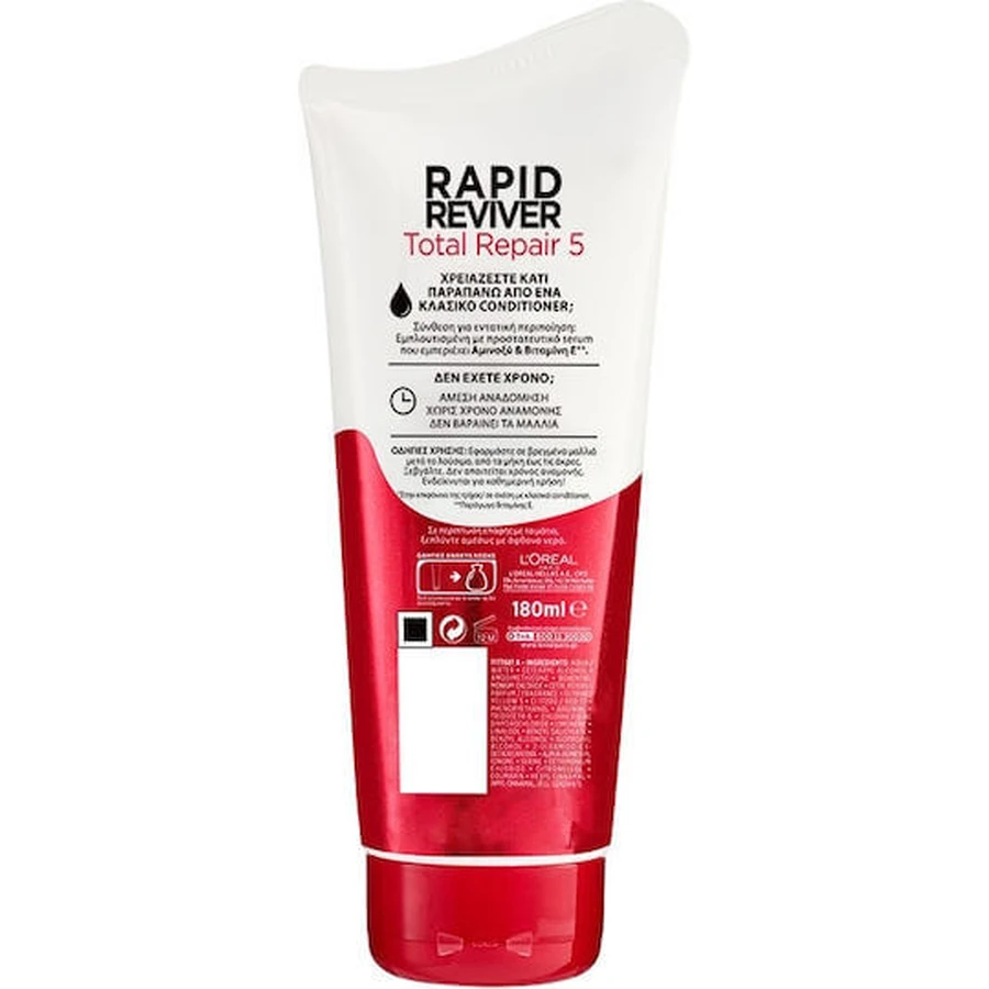 L'Oreal Paris Elvive Total Repair 5 Rapid Reviver Reconstruction/Nourishing Conditioner for Dry Hair 180ml