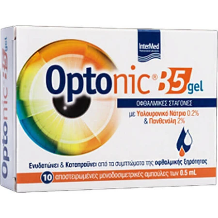 InterMed Optonic B5 Gel Oogdruppels voor Droge Ogen 10x0,5ml