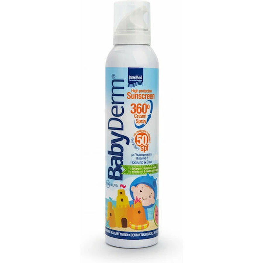 InterMed Babyderm Waterproof Baby Zonnecrème Spray SPF50 200ml
