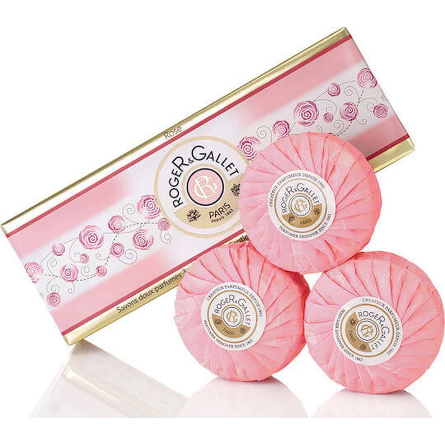 Roger & Gallet Rosa Relajante Jabones Perfumados Pastilla Jabón Corporal 300gr