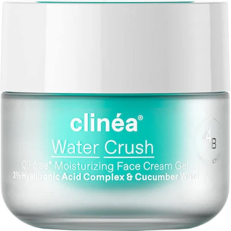 Clinea Water Crush Light Refill 48h Moisturizing and Seboregulating Day Facial Gel with Hyaluronic Acid and Prebiotics 50ml