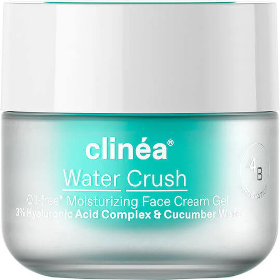 Clinea Water Crush Light Refill 48h Moisturizing and Seboregulating Day Facial Gel with Hyaluronic Acid and Prebiotics 50ml