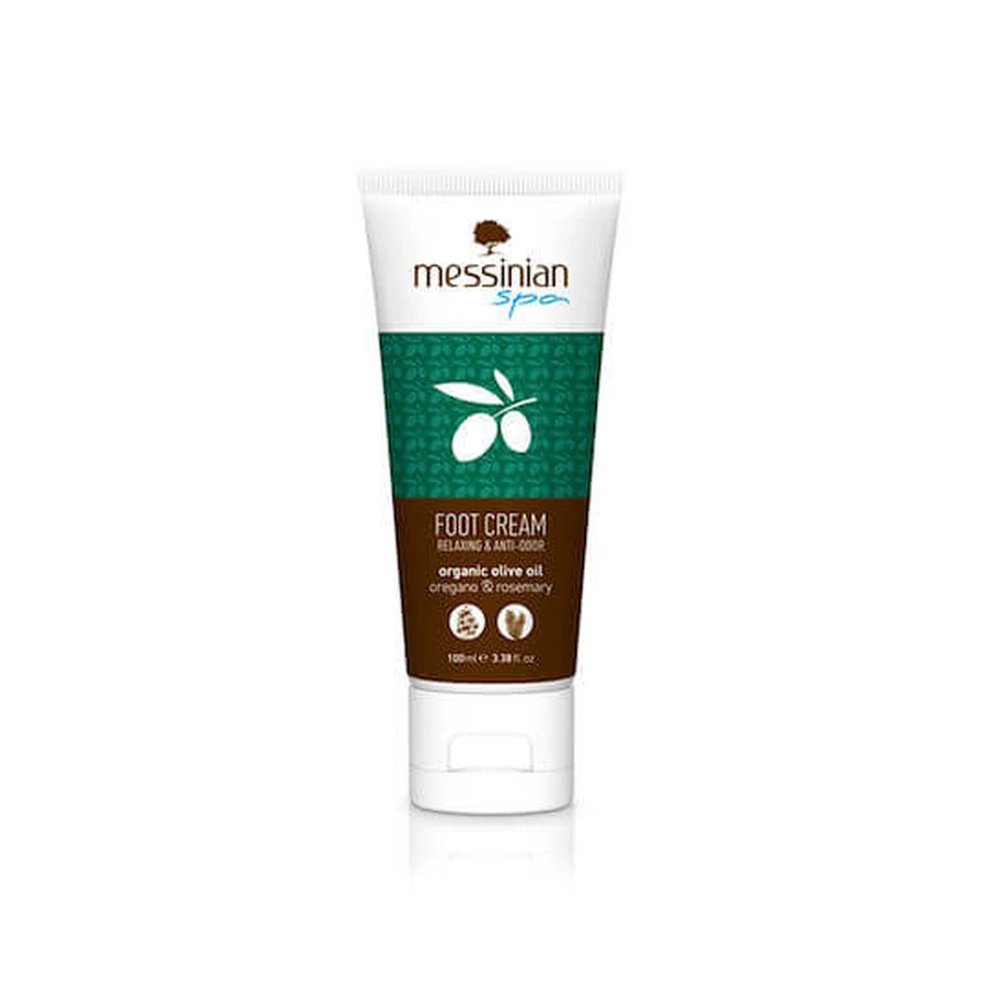 Crème pour les pieds à l'origan et au romarin de Messinian Spa 100ml