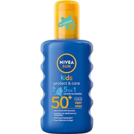 Nivea Sun Kids Protect & Care con Color Crema solar infantil resistente al agua Spray SPF50 200ml