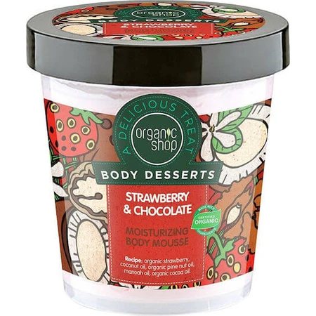 Organic Shop Strawberry and Chocolate Moisturizing body mousse for very dry skin 450ml