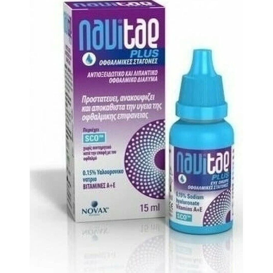 Novax Pharma Navitae Plus Acide Hyaluronique Gouttes pour les yeux secs 15ml