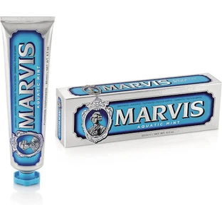 Marvis Aquatic Mint Toothpaste for Gingivitis, Plaque and Cavities 85ml