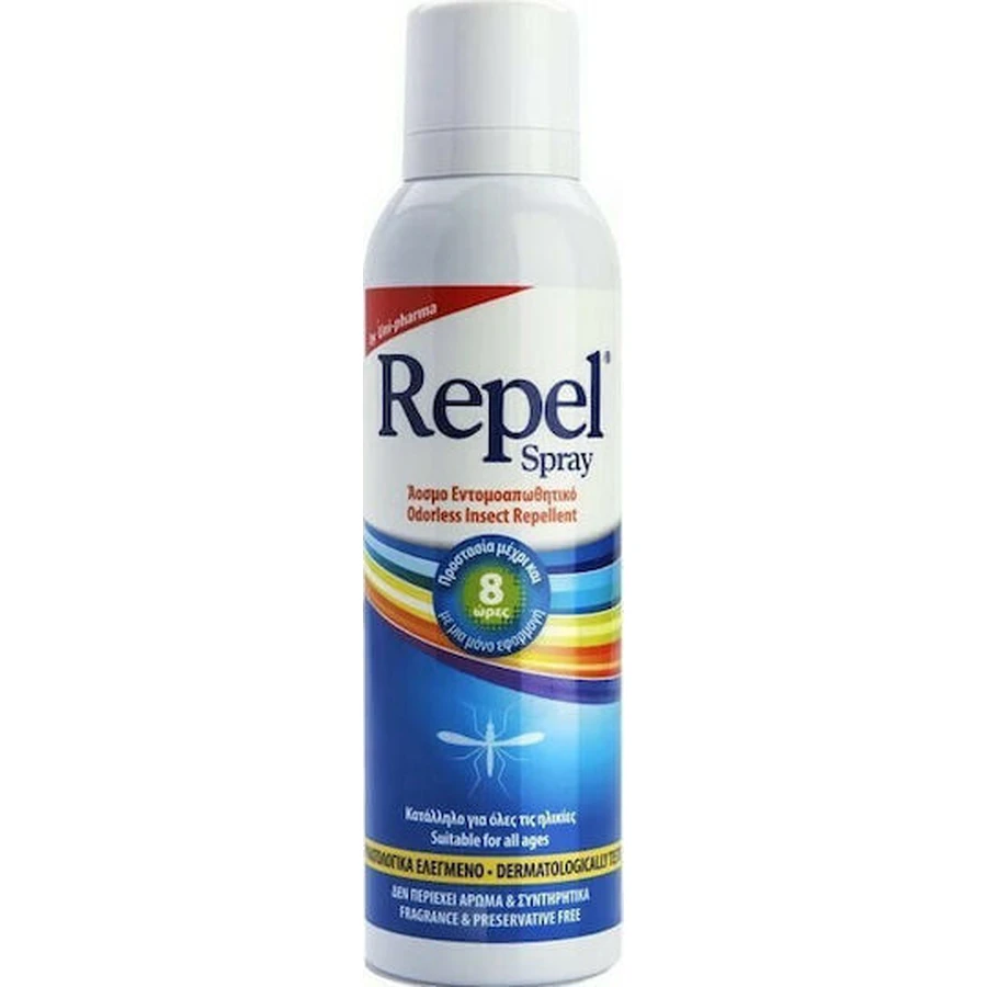 UNI-PHARMA Repel Repelente Inodoro Loción Repelente de Insectos en Spray Apto para Niños 150ml