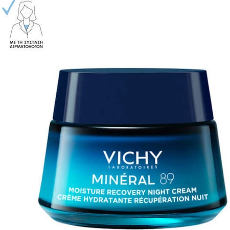 Vichy Mineral 89 Crème de nuit hydratante et régénérante pour le visage 72 heures 50ml